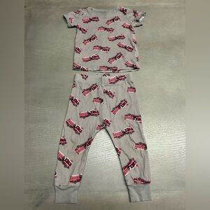 Old Navy Fire Engine Pajama Set for Toddler & Baby Size 12-18 Months